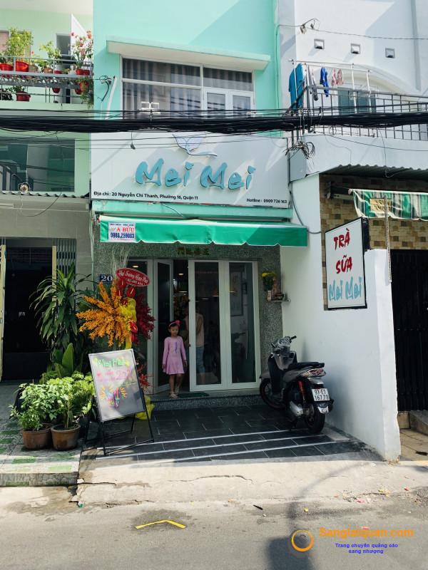 Cần sang nhanh quán trà sữa vừa mới setup xong, mặt tiền đường Nguyễn Chí Thanh, phường 16, quận 11.