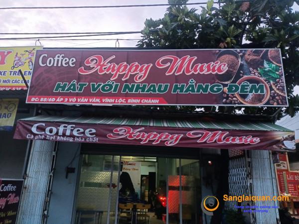 Sang nhượng quán cafe 2 mặt tiền nằm ở khu dân cư đông đúc, trung tâm huyện Bình Chánh.