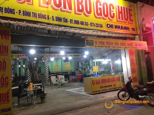 Sang Nhượng Quán Bún Bò Gốc Huế + Cafe Nằm Mặt Tiền Đường Bình Trị Đông, Quận Bình Tân.